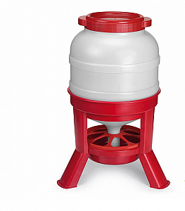Krmítko 30L na plast. nožkách  pro všechnu drůbež - sifonové