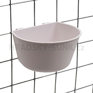 Plastová miska - napáječka nebo krmítko pro drůbež 800 ml k zavěšení