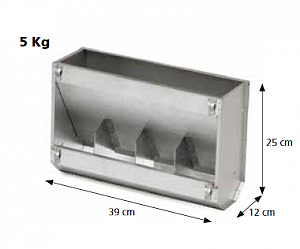 Zásobník k venkovnímu zavěšení s víkem 39 cm, čtyřkomorový,