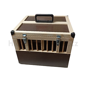 Koš dřevěný pro přepravu holubů, 2 boxy